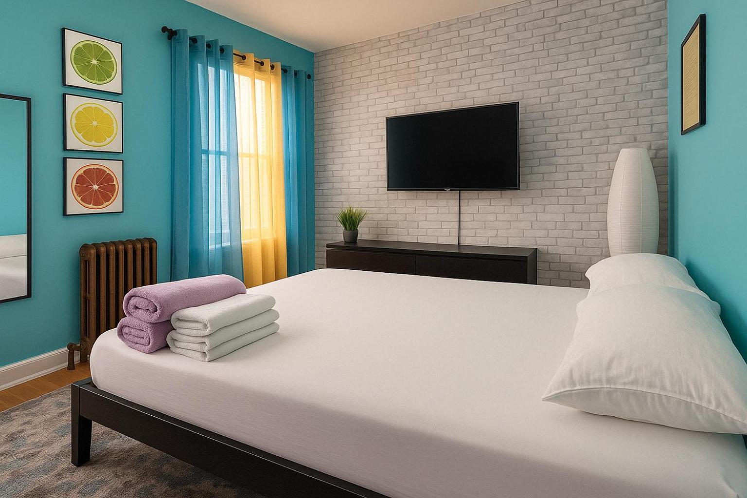 Modern Xl Queen Comfort & Character In Harlem Nova York